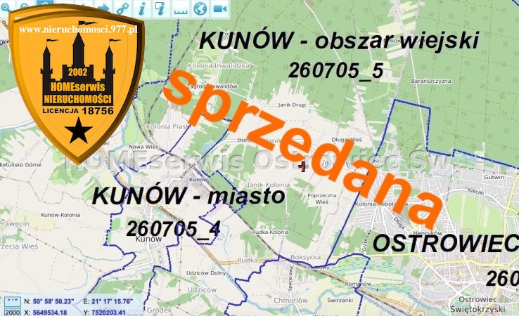 działka na sprzedaż - Kunów, Janik